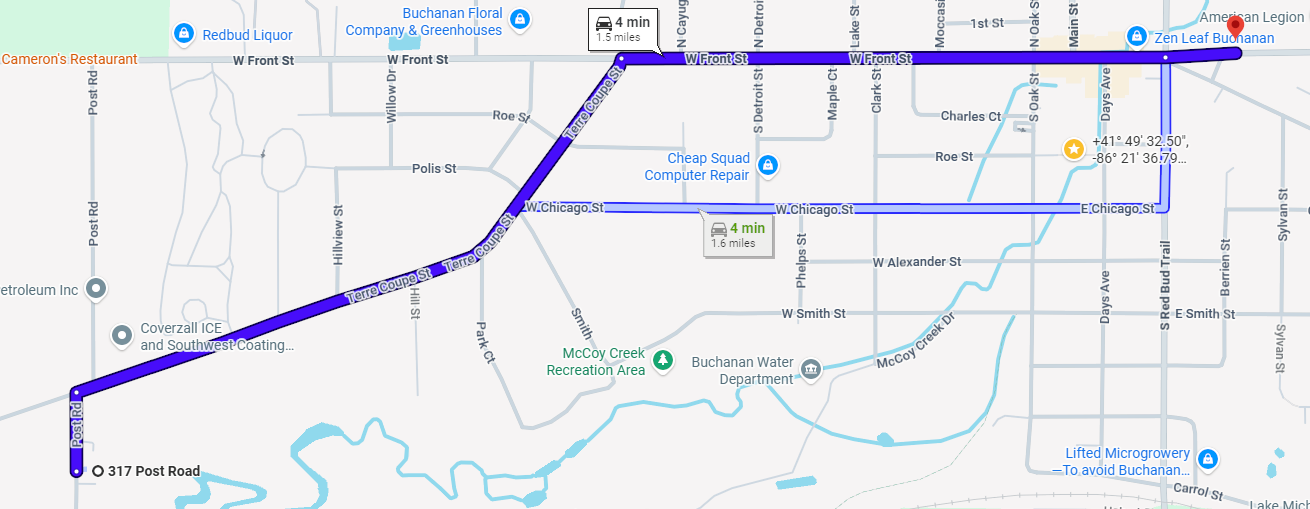 Old location to new location map